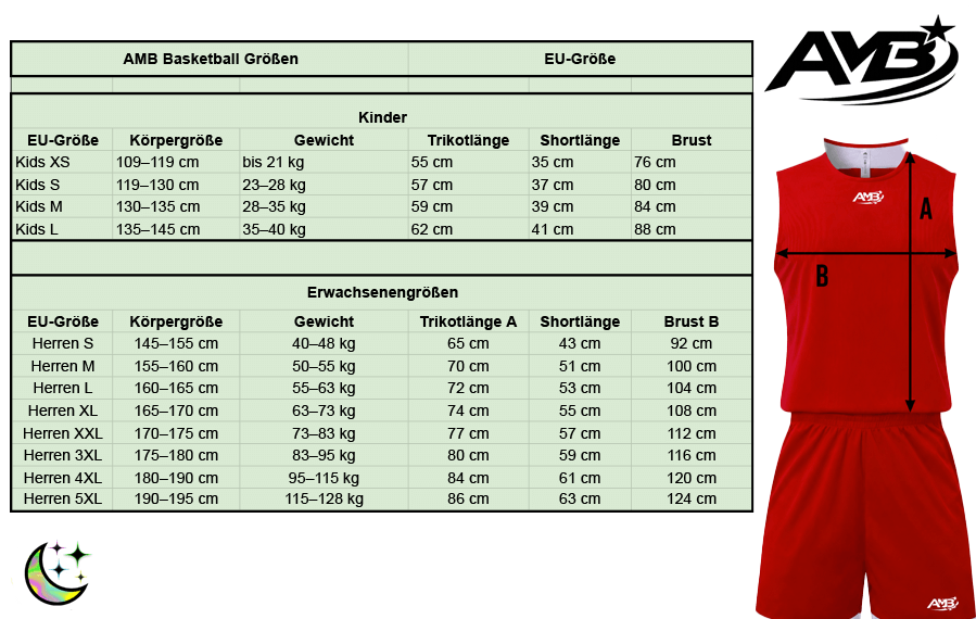 AMB Street - Classic Basketball Teamsatz  | 12er Set inkl. Hosen